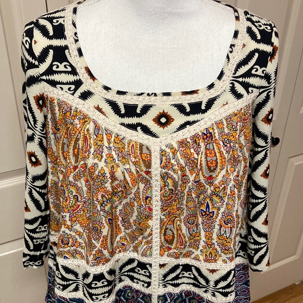 Freeway Boho Top Size M - Picture 2 of 15